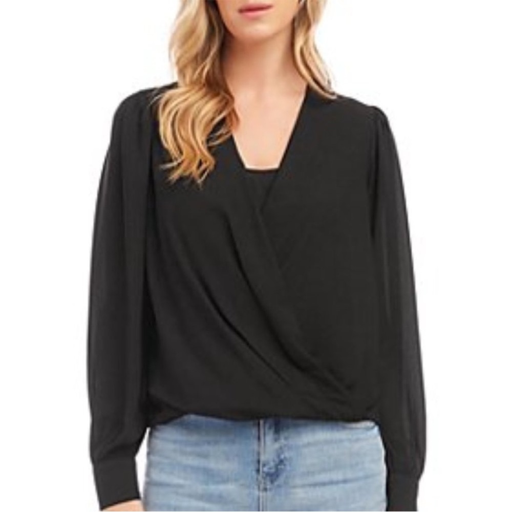 Pleione Faux Wrap Blouse | Size S